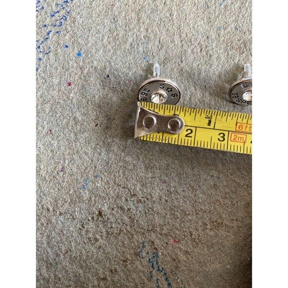 38 Special Earrings Shell Casing S Star S Stud Rhinestone Studs NG - Picture 9 of 9